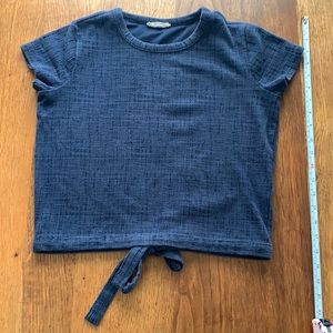 Madewell Navy Criss Cross Cut Back Top